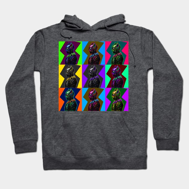 shuffle black panther in technicolor Hoodie by jorge_lebeau